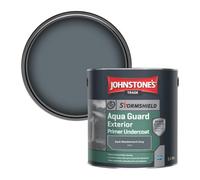 Johnstone's Trade Stormshield Aqua Guard Exterior Primer Undercoat Wood & Metal Paint Dark Weatherwork Grey (677) 2.5L