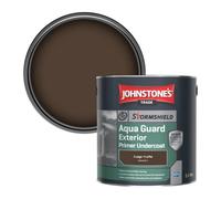 Johnstone's Trade Stormshield Aqua Guard Exterior Primer Undercoat Wood & Metal Paint Fudge Truffle (Ppg1075-7) 2.5L