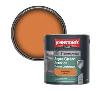 Johnstone's Trade Stormshield Aqua Guard Exterior Primer Undercoat Wood & Metal Paint Orange Poppy (Ppg1196-7) 2.5L