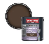 Johnstone's Trade Stormshield Aqua Guard Exterior Satin Wood & Metal Paint Fudge Truffle (Ppg1075-7) 2.5L