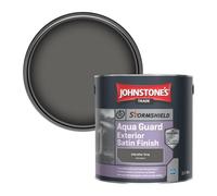 Johnstone's Trade Stormshield Aqua Guard Exterior Satin Wood & Metal Paint Gibraltar Gray (Ppg1002-6) 2.5L