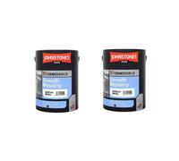 Johnstone's Trade Stormshield Smooth Masonry Paint Brilliant White 5L Pack Of 2