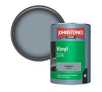Johnstone's Trade Vinyl Silk Walls & Ceilings Emulsion Paint Quicksilver (Ppg1041-5) 5L