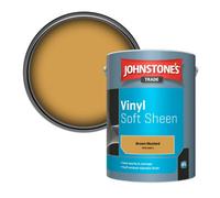 Johnstone's Trade Vinyl Soft Sheen Walls & Ceilings Emulsion Paint Brown Mustard (Ppg1208-5) 5L