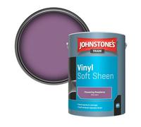 Johnstone's Trade Vinyl Soft Sheen Walls & Ceilings Emulsion Paint Flowering Raspberry (Ppg1180-6) 5L