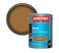 Johnstone's Trade Vinyl Soft Sheen Walls & Ceilings Emulsion Paint Ochre Brown (Ral 8001) 5L