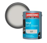 Johnstone's Trade Vinyl Soft Sheen Walls & Ceilings Emulsion Paint Steel Me (Ppg1018-1) 5L