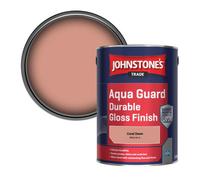 Johnstone's Trade Wood & Metal Aqua Guard Durable Gloss Paint Coral Dawn (Ppg1191-4) 5L