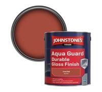 Johnstone's Trade Wood & Metal Aqua Guard Durable Gloss Paint Coral Red (Ral 3016) 2.5L