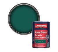 Johnstone's Trade Wood & Metal Aqua Guard Durable Gloss Paint Empress Teal (Ppg1142-7) 1L