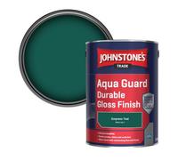 Johnstone's Trade Wood & Metal Aqua Guard Durable Gloss Paint Empress Teal (Ppg1142-7) 5L