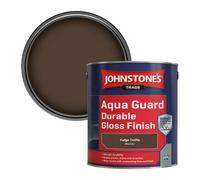 Johnstone's Trade Wood & Metal Aqua Guard Durable Gloss Paint Fudge Truffle (Ppg1075-7) 2.5L