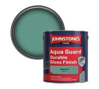 Johnstone's Trade Wood & Metal Aqua Guard Durable Gloss Paint Treasure Isle (Ppg1141-5) 2.5L