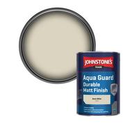 Johnstone's Trade Wood & Metal Aqua Guard Durable Matt Paint Bone White (Ppg14-22) 1L