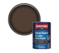 Johnstone's Trade Wood & Metal Aqua Guard Durable Matt Paint Fudge Truffle (Ppg1075-7) 1L