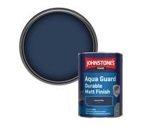 Johnstone's Trade Wood & Metal Aqua Guard Durable Matt Paint Oxford Blue (105) 1L