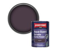 Johnstone's Trade Wood & Metal Aqua Guard Durable Satin Paint Acai Berry (Ppg1046-7) 1L