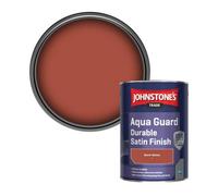 Johnstone's Trade Wood & Metal Aqua Guard Durable Satin Paint Burnt Sienna (6) 1L