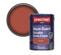 Johnstone's Trade Wood & Metal Aqua Guard Durable Satin Paint Burnt Sienna (6) 5L