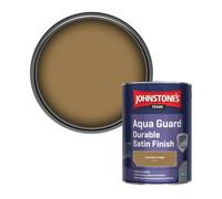 Johnstone's Trade Wood & Metal Aqua Guard Durable Satin Paint Caramel Fudge (Ppg1095-6) 1L