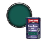 Johnstone's Trade Wood & Metal Aqua Guard Durable Satin Paint Empress Teal (Ppg1142-7) 1L