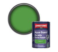 Johnstone's Trade Wood & Metal Aqua Guard Durable Satin Paint Tropical Leaf (Ppg1225-7) 1L