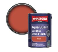 Johnstone's Trade Wood & Metal Aqua Guard Durable Satin Paint Wet Coral (Ppg1189-6) 5L