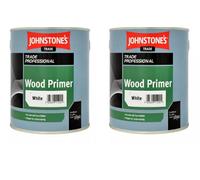 Johnstone's Trade Wood Primer Paint White 1L Pack Of 2
