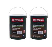 Johnstone's Trade Woodworks Shed & Fence Treatment Ebony 5L Pack Of 2