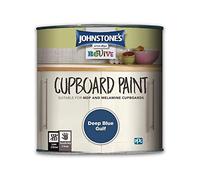Johnstone's - Upcycling Cupboard Paint - Deep Blue Gulf - 750ml | Satin Finish, No Primer Needed, Suitable for Melamine & MDF Cupboards, 1 Hour Dry Time, Easy Apply, Water Based Formula