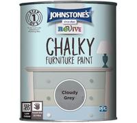 Johnstone's - Upcycling Furniture Paint - Cloudy Grey - 750ml | Chalky Finish, Internal Wood, Metal & Ceramic Furniture, Scratch Resistant - Use with Johnstone's Finishing Wax