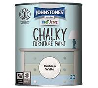 Johnstone's - Upcycling Furniture Paint - Cushion White - 750ml | Chalky Finish, Internal Wood, Metal & Ceramic Furniture, Scratch Resistant - Use with Johnstone's Finishing Wax