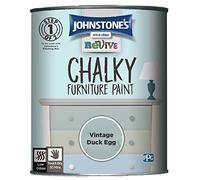 Johnstone's - Upcycling Furniture Paint - Vintage Duck Egg - 750ml | Chalky Finish, Internal Wood, Metal & Ceramic Furniture, Scratch Resistant - Use with Johnstone's Finishing Wax