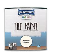 Johnstone's - Upcycling Tile Paint - Antique Cream - 750ml | Gloss Finish, No Primer Needed, Suitable for Kitchen & Bathroom Tiles and Splashbacks, Easy to Use, Water Based Formula