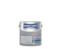 Johnstone's - Wall & Ceiling Paint - Manhattan Grey - Matt Finish - Emulsion Paint - Fantastic Coverage - Easy to Apply - Dry in 1-2 Hours - 12m2 Coverage per Litre - 2.5L