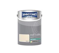Johnstone's - Wall and Ceiling Paint Soft Sheen - Interior Paint - Satin Finish - Suitable for Interior Walls and Ceilings - Magnolia - 5 L