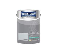Johnstone's - Wall and Ceiling Paint Soft Sheen - Interior Paint - Satin Finish - Suitable for Interior Walls and Ceilings - Frosted Silver - 5 L