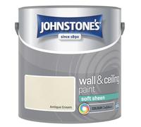 Johnstone's Wall & Ceiling Antique Cream Soft Sheen Paint - 2.5L