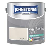 Johnstone's Wall & Ceiling Ivory Spray Soft Sheen Paint - 2.5L