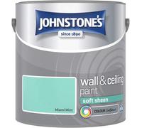 Johnstone's Wall & Ceiling Miami Mint Soft Sheen Paint - 2.5L