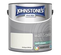 Johnstone's - Wall & Ceiling Paint - Antique White - Soft Sheen Finish - Emulsion Paint - Fantastic Coverage - Easy to Apply - Dry in 1-2 Hours - 12m2 Coverage per Litre - 2.5L (423759)