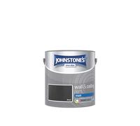 Johnstone's - Wall & Ceiling Paint - Black - Matt Finish - Emulsion Paint - Fantastic Coverage - Easy to in 1-2 Hours - 12m2 Coverage per Litre - 2.5L