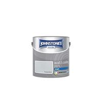 Johnstone's - Wall & Ceiling Paint - Frosted Silver - Matt Finish - Emulsion Paint - Fantastic Coverage - Easy to Apply - Dry in 1-2 Hours - 12m2 Coverage per Litre - 2.5L