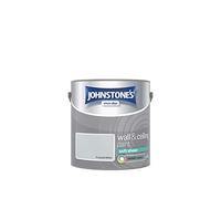 Johnstone's - Wall & Ceiling Paint - Frosted Silver - Soft Sheen Finish - Emulsion Paint - Fantastic Coverage - Easy to Apply - Dry in 1-2 Hours - 12m2 Coverage per Litre - 2.5L