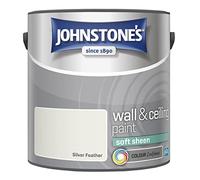 Johnstone's - Wall & Ceiling Paint - Silver Feather - Soft Sheen Finish - Emulsion Paint - Fantastic Coverage - Easy to Apply - Dry in 1-2 Hours - 2.5L