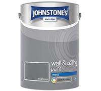 Johnstone's - Wall & Ceiling Paint - STEEL SMOKE - Matt Finish - Emulsion Paint - Fantastic Coverage - Easy to Apply - Dry in 1-2 Hours - 12m2 Coverage per Litre - 5L