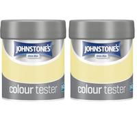 Johnstone's Wall & Ceiling Paint Tester Pots - Lemon Daze Emulsion - Easy to Apply - Dry in 1-2 Hours - 75ml (Pack of 2)