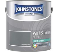 Johnstone's Wall & Ceiling Steel Smoke Soft Sheen Paint - 2.5L