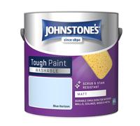 Johnstone's - Washable Paint - Blue Horizon - Matt Finish - Emulsion Paint - Highly Durable - Stain Resistant - Non Toxic & Low Odour - 12m2 Coverage
