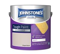 Johnstone's - Washable Paint - Chapel Stone - Matt Finish - Emulsion Paint - Highly Durable - Stain Resistant - Non Toxic & Low Odour - 12m2 Coverage